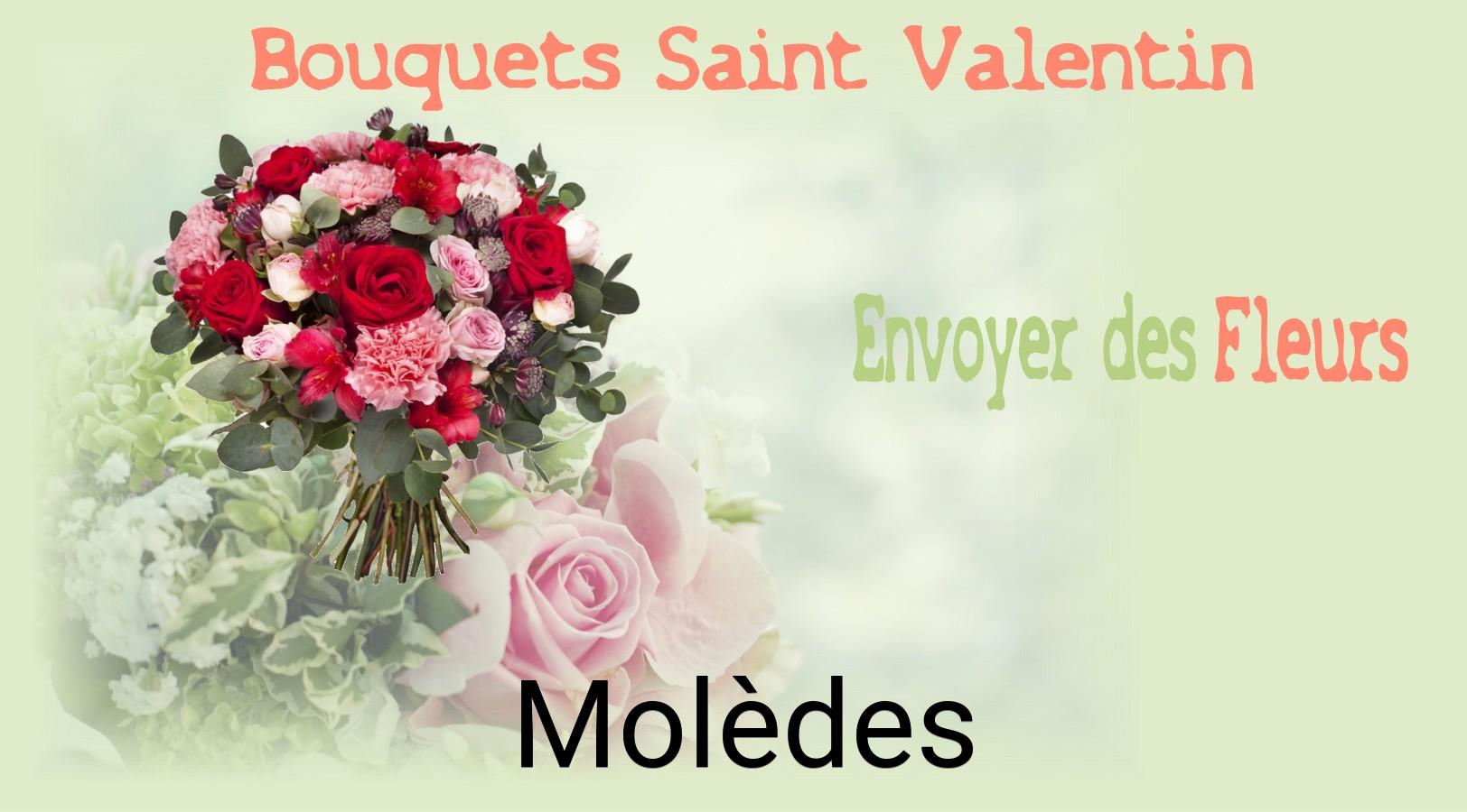 Roses de Saint-Valentin livrées à Molèdes